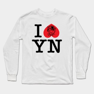 I Heart Yew Nork-Black Text Long Sleeve T-Shirt